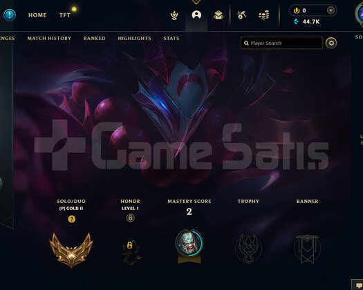 EUW Gold 2 | 1 Kostüm - 44K Mö | LoL Hesap