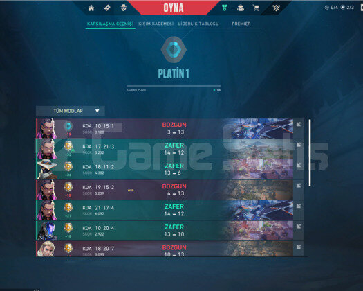 UCUZ TEK SKIN PLAT HESAP