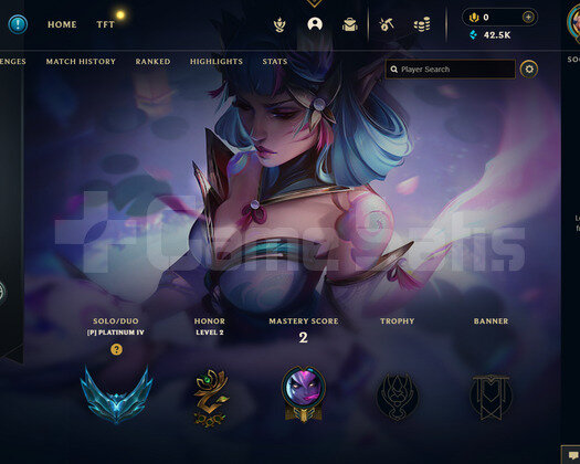EUW Plat 4 | 1 Kostüm - 42K Mö | LoL Hesap