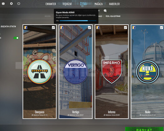 7 Dolar Envanter , CS2 50 Saat Ranked 80