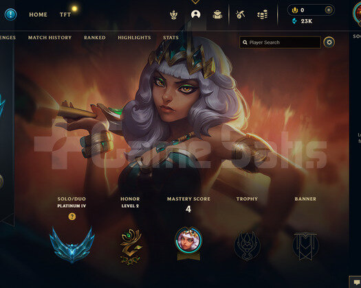 EUW Plat 4 | 26 Hero - 23K Mö | LoL Hesap