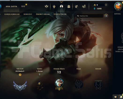 EUW SİLVER2 SEZON 12 HESABI