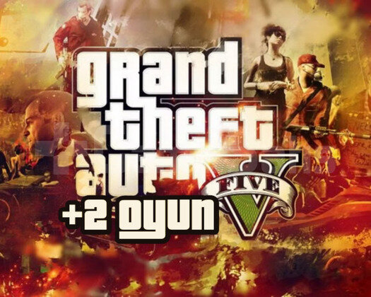 GTA 5 + 2 Oyun + Garanti