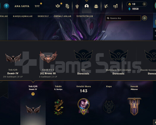 demir 4 tr handmade en düşük mmr wr 0 lp