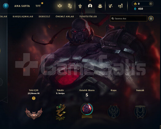 TR BRONZ 3 HESAP SMURF ACC +45