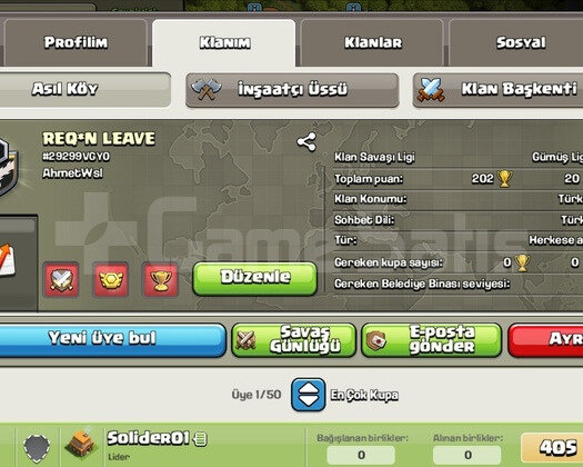 REQ N LEAVE İsimli 5 Seviye Klan