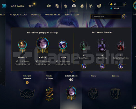 TR UNRANKED S10 HESABI 12 KOSTÜM