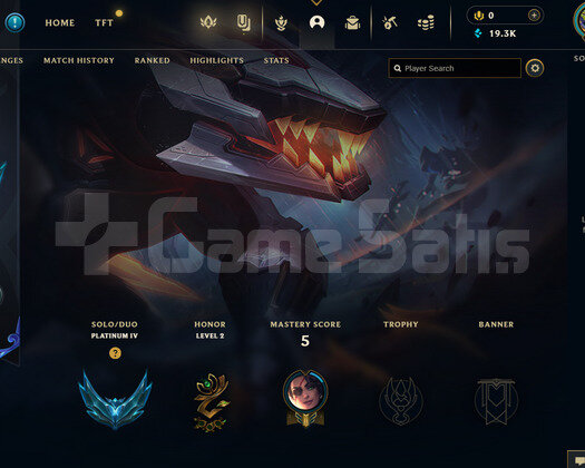 TR Plat 4 | 2 Kostüm - 19K Mö | LoL Hesap