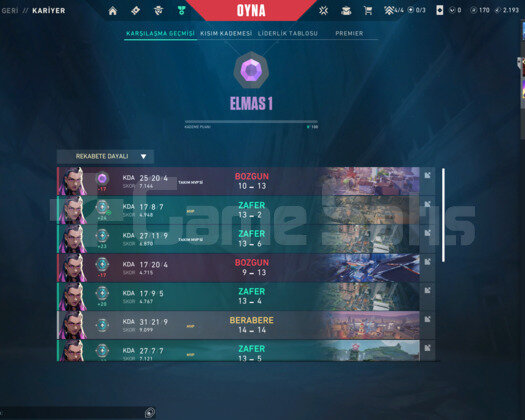 YÜKSEK MMR DIAMOND HESAP + 7/24 DESTEK + GARANTİ