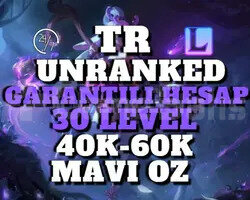 TR GARANTİLİ 40K-60K MAVI ÖZ 30 LEVEL UNRANKED
