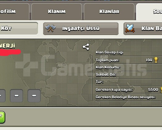 14 LEVEL SİNERJİ İSİMLİ KLAN HEMEN TESLİM