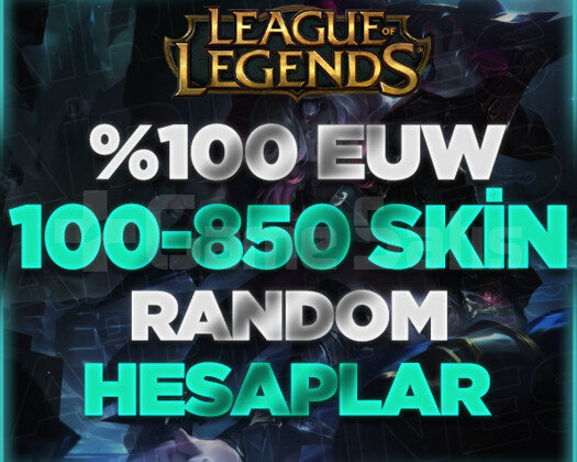 EUW 100-850 SKİN GARANTİLİ +VİP HESAPLAR / BOŞ YOK