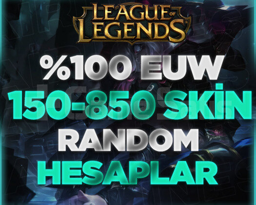 EUW 150-850 SKİN GARANTİLİ +VİP HESAPLAR / BOŞ YOK