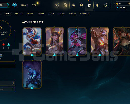 TR Zümrüt 1 | 6 Kostüm - 22K Mö | LoL Hesap