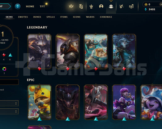 TR Gold 1 | 11 Kostüm - 37 Hero | LoL Hesap