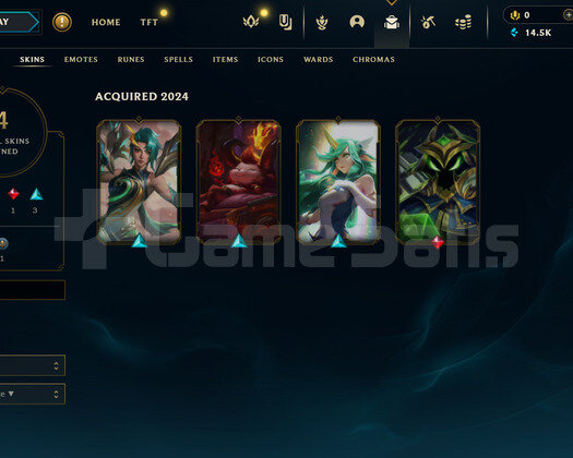 EUW Plat 4 | 4 Kostüm - 14K Mö | LoL Hesap