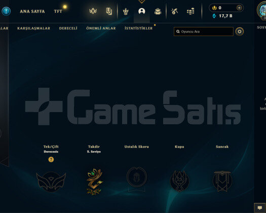 UNRANKED 20 KAPSÜL+17K ÖZ 30 LVL SMURF FRESH HESAP