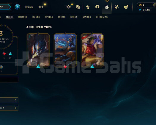 TR Plat 3 | 3 Kostüm - 21K Mö | LoL Hesap