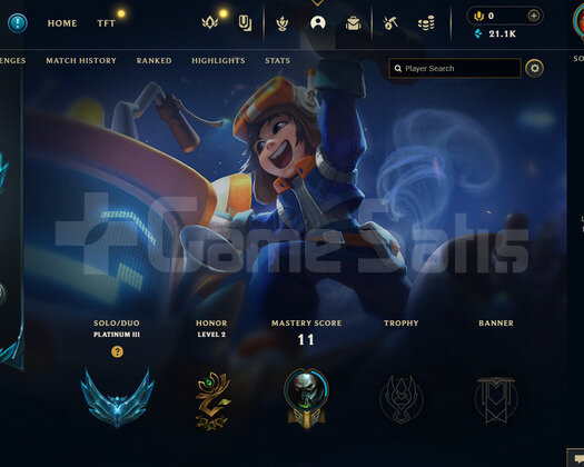 TR Plat 3 | 3 Kostüm - 21K Mö | LoL Hesap