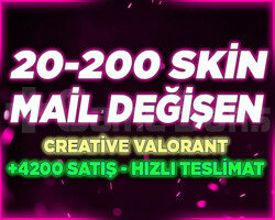 DOPDOLU | 20-200 SKİN MAİL DEĞİŞEN | RANDOM HESAP
