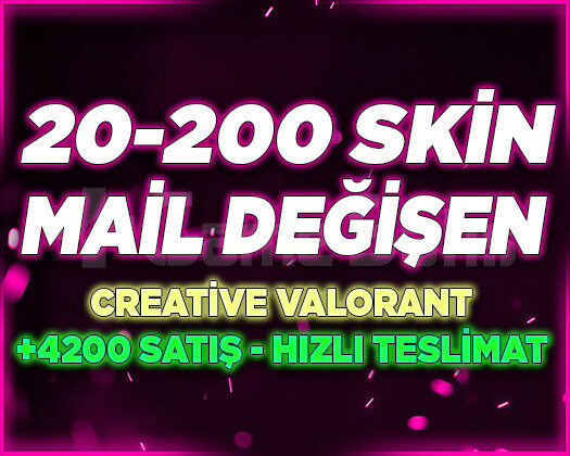 DOPDOLU | 20-200 SKİN MAİL DEĞİŞEN | RANDOM HESAP