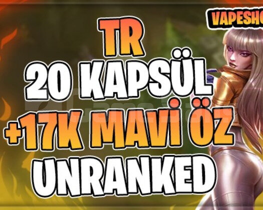 TR 20 KAPSÜL +17K MAVİ ÖZ 30 LVL UNRANKED HESAP