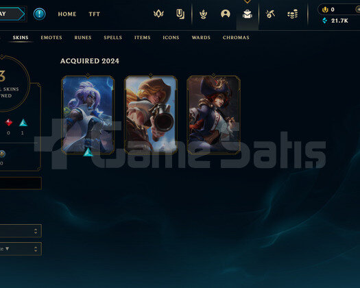 TR Plat 4 | 3 Kostüm - 21K Mö | LoL Hesap