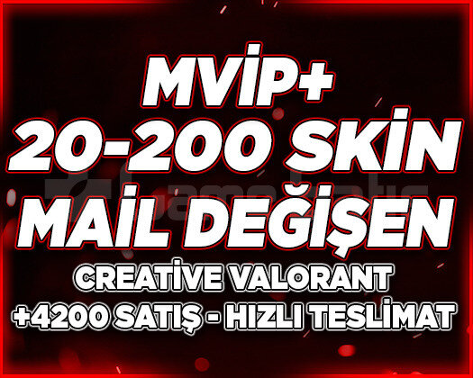 MVİP+ | 20-200 SKİN MAİL DEĞİŞEN | RANDOM HESAP