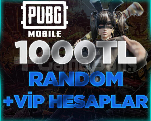PUBG MOBİLE 1000TL RANDOM +VİP HESAPLAR / BOŞ YOK