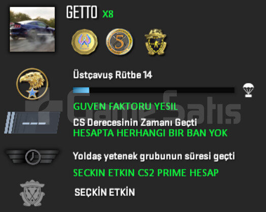 3 MADALYA | CS2 PRIME | GUVEN FAKTORU YESIL