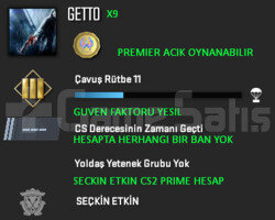 PREMIER ACIK | CSGO PRIME | GUVEN FAKTORU YESIL