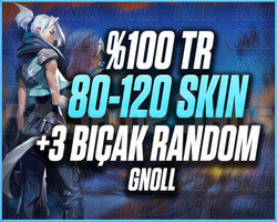 +5000SATIŞ/TR SUNUCU 80-120 SKİN +3 BIÇAK GARANTİ