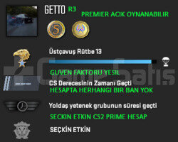 PREMIER ACIK | CSGO PRIME | GUVEN FAKTORU YESIL