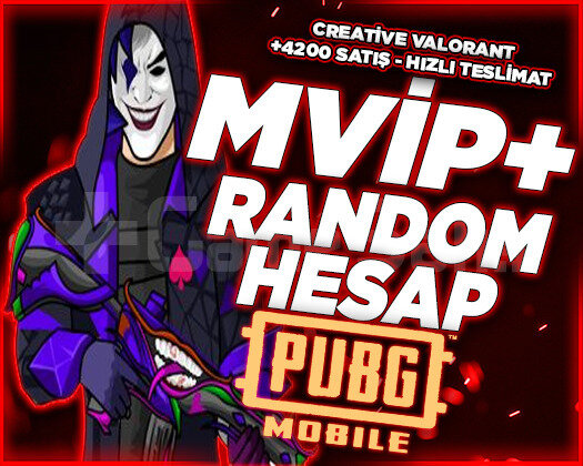 PUBG | MVİP+ RANDOM HESAP | GARANTİLİ | DOLU