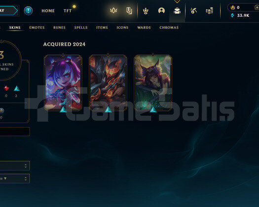 TR Unranked | 3 Kostüm - 33K Mö | LoL Hesap