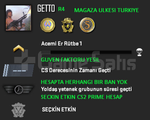 3 MADALYA | CS2 PRIME | GUVEN FAKTORU YESIL