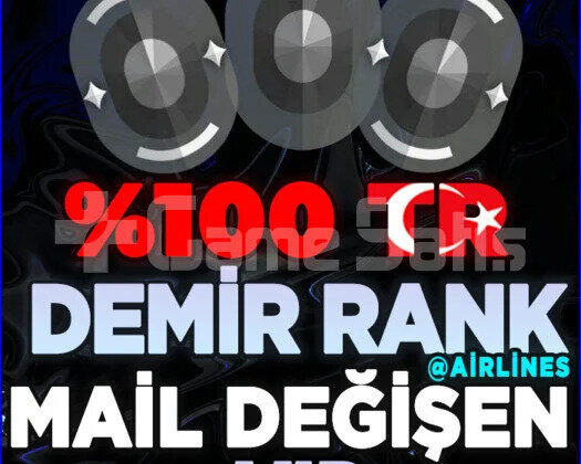 TR DEMİR RANK GARANTİLİ MAİL DEĞİŞEN +VIP HESAPLAR