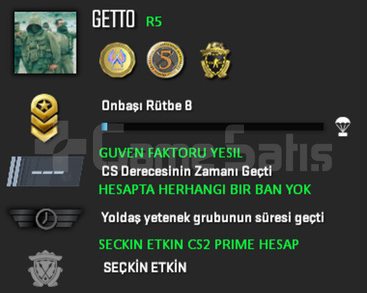 3 MADALYA | CS2 PRIME | GUVEN FAKTORU YESIL