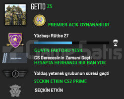 PREMIER ACIK | CSGO PRIME | GUVEN FAKTORU YESIL
