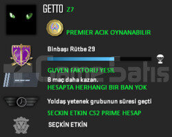 PREMIER ACIK | CSGO PRIME | GUVEN FAKTORU YESIL