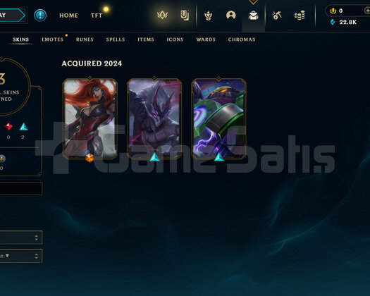 TR Gold 1 | 3 Kostüm - 22K Mö | LoL Hesap