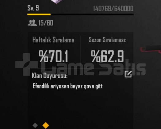 9 SEVİYE KLAN AKTİF 5 DK DA TESLİM