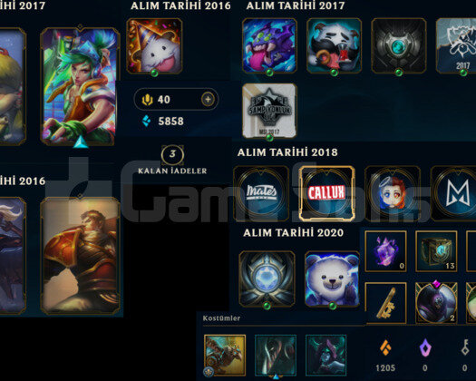40 LEVEL UNRANKED HANDMADE LOL HESABI