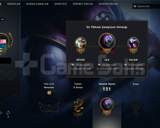 40 LEVEL UNRANKED HANDMADE LOL HESABI