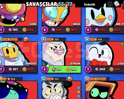 17K 57 KARAKTERLİ HESAP ASH LI BRAWL PASS ALINMIŞ