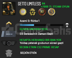 +7000 TL OYUN CS2 PRIME 4 MADALYA YESIL FAKTOR