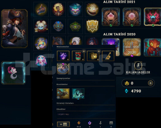 62 LEVEL HANDMADE LOL HESABI