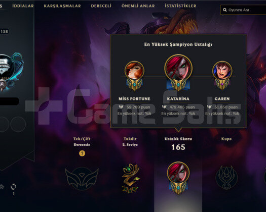 480K KATARINA 158 LVL HANDMADE LOL HESABI