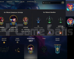 171 LEVEL 100 SKİN MAİNLİK LOL HESABI