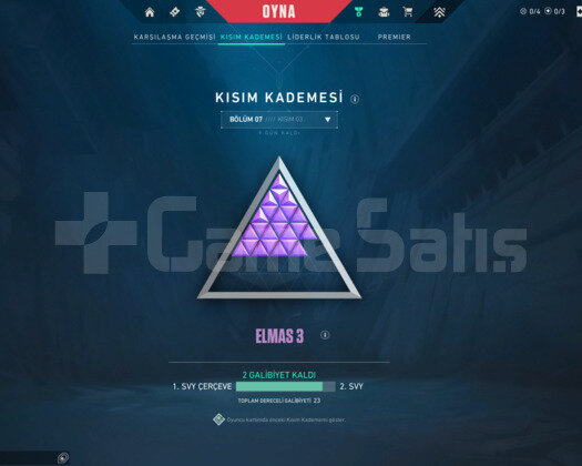 SATILIK FULL HESAP KENDİ MAİN HESABIM RANK DİA